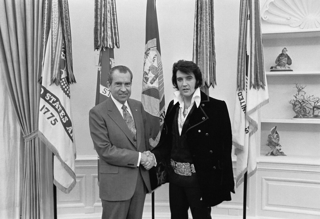 Richard M. Nixon and Elvis Presley at the White House