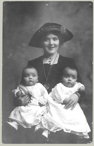 woman and twins