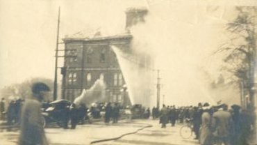 county city ohio fire hall burns oh warren 1910s 1914 trumbull