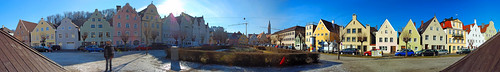 autostitch panorama buildings germany bayern deutschland bavaria town stadt stitched gebäude rundblick häuser freyung brd landshut panoramicview frg zusammengesetzt