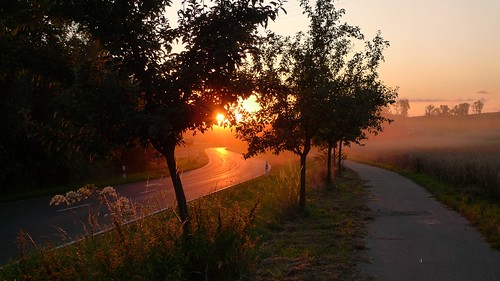 road sunset lumix evening bamberg panasonic stegaurach lx3