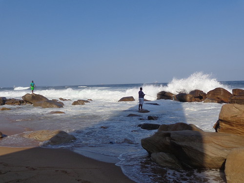 durban southafrica umhlanga sea ocean rocks water waves sky africa south