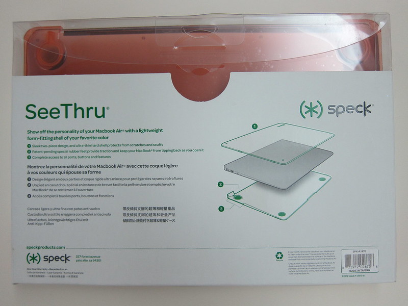 Speck SeeThru for MacBook Air 13 Inch - Box Back