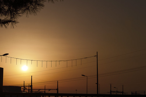 sunset sky orange lines silhouette orangesky provence lignes coucherdesoleil martigues câbles pylones flickrunitedaward cilou101