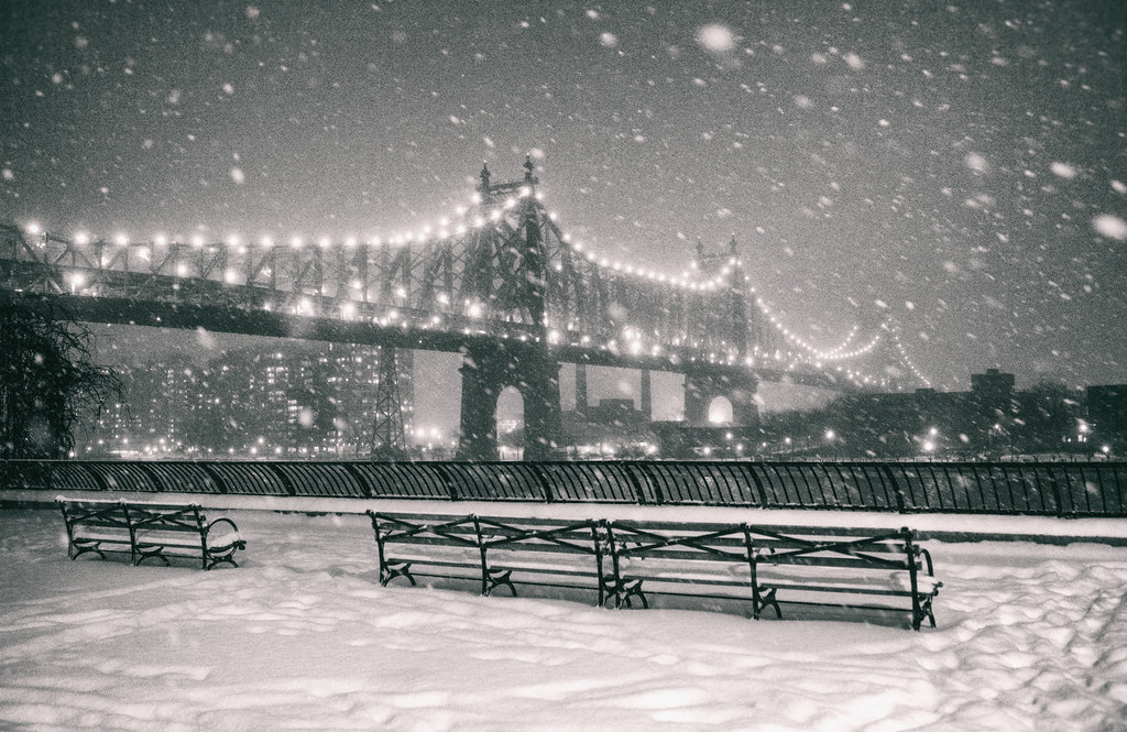 New York City - Snow - Janus - Queensboro Bridge View from Sutton Place