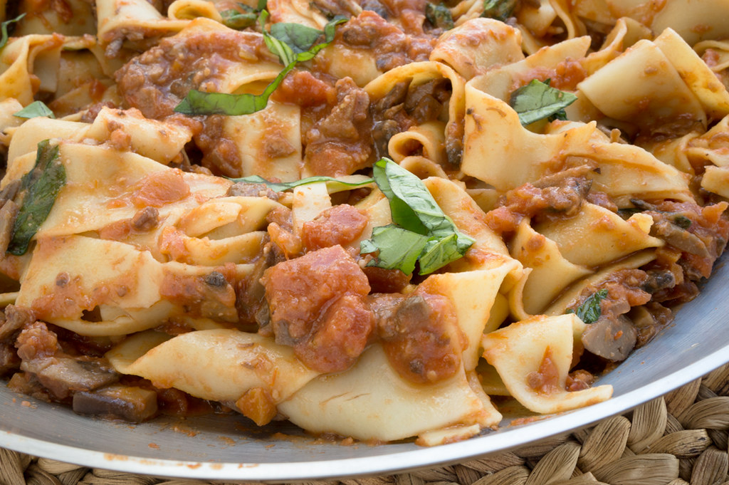 Mixed Mushroom Bolognese with Pappardelle
