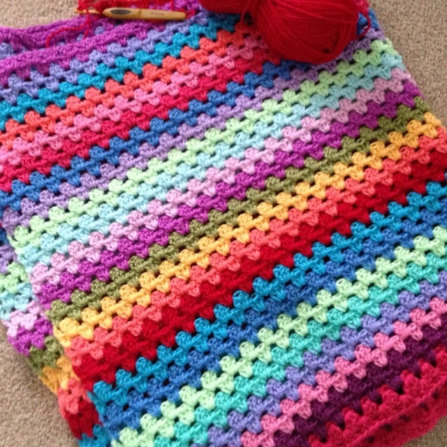 My #grannystripe so far. #attic24 #crochet