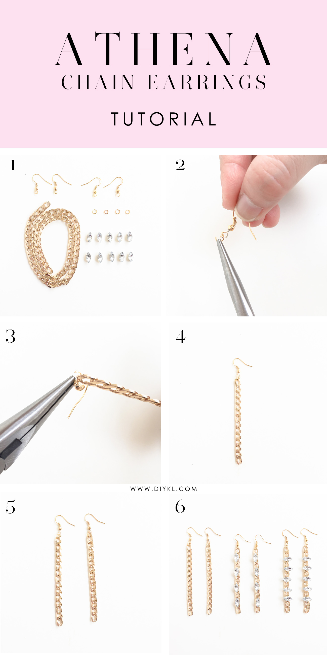 DIYKL ATHENA Chain Earrings Tutorial
