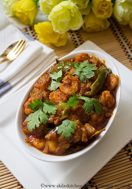 Andhra style prawn curry