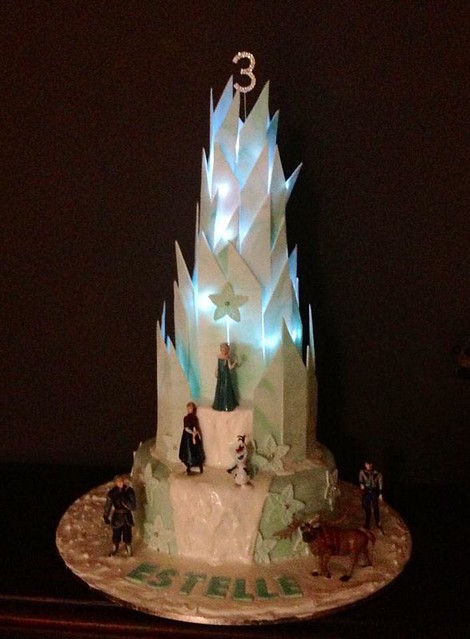 7 Tier LIGHT UP Frozen Inspired Cake by Crystall Lee Platt of Crystall's Cakes