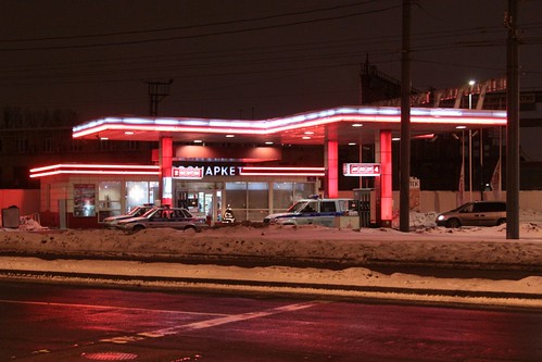 'Петербургская топливная компания' (Petersburg Fuel Company) service station in Saint Petersburg