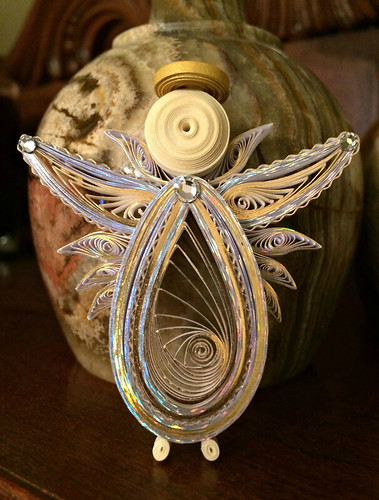 quilled angel tree ornament
