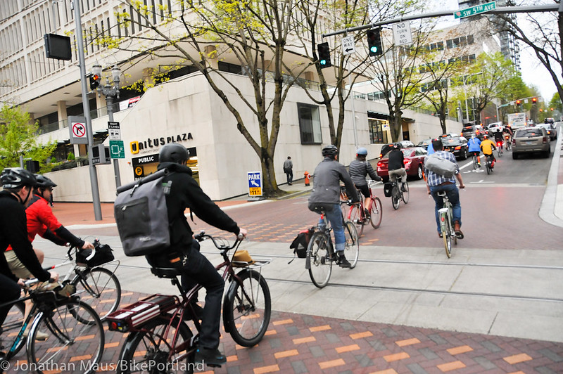 Bike Advisory Committee rides downtown-4