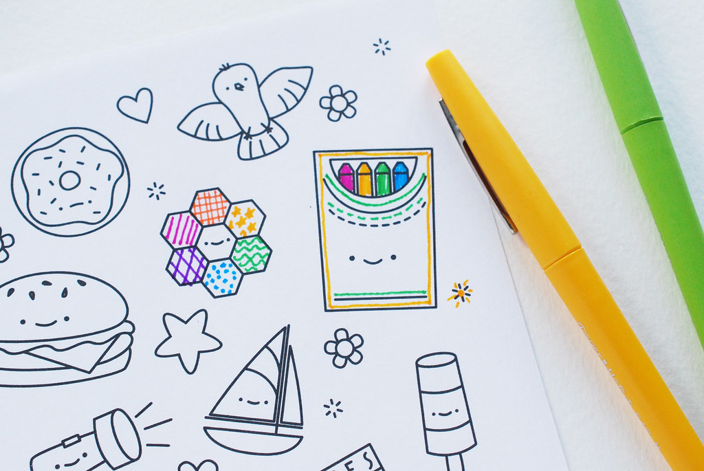 Wild Olive: printable // kawaii coloring picture for all ages
