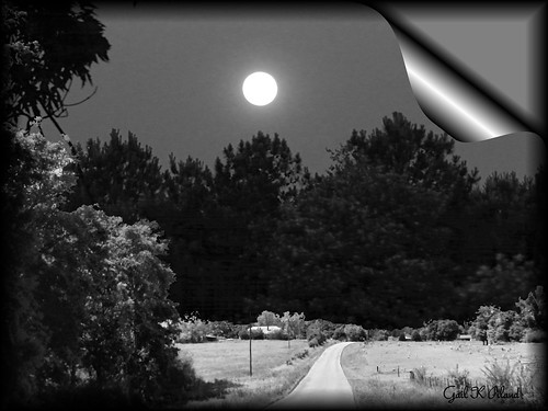 bw moon landscape shining hypothetical thegalaxy roadnight theperfectphotographer thebestofday gailpiland ringexcellence flickrstruereflection1