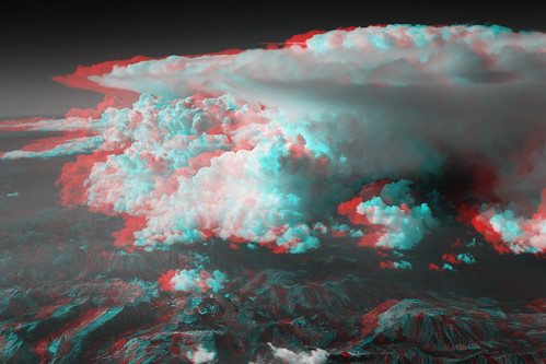 california clouds 3d anaglyph aerial stereo sierranevada redblue thunderhead rdt redcyan