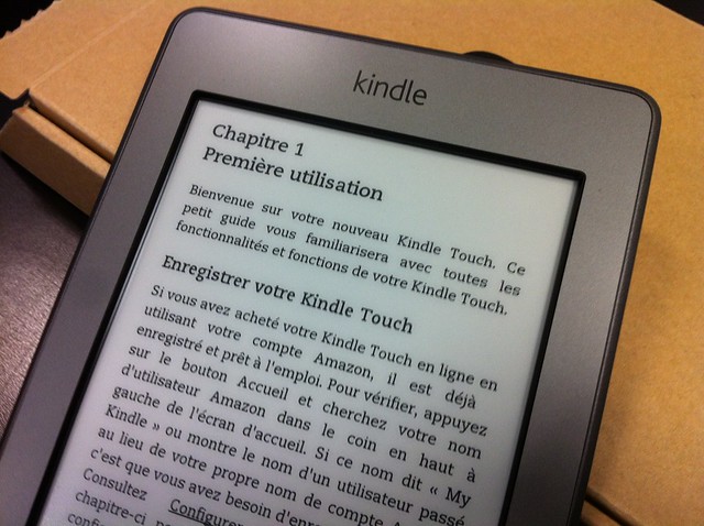 Kindle tactile d'Amazon déballage