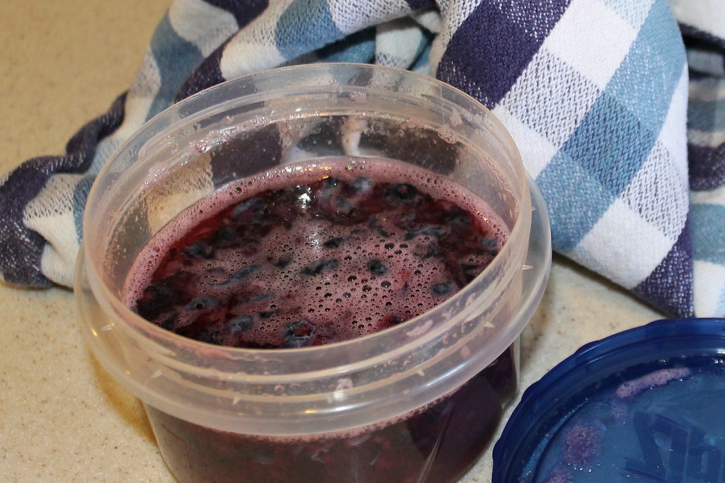 Blueberry Vinegar - ready for fridge