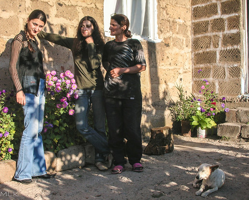 2006 armenia kosh animal dog friends garden people portrait village aragatsotn