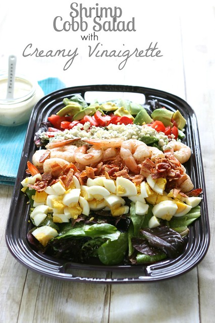 shrimp cobb salad with creamy vinaigrette