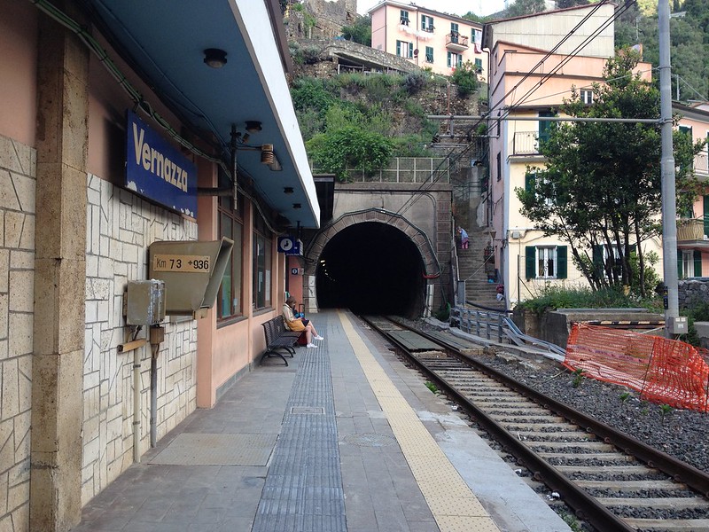 Waiting for the Train at Vernazza