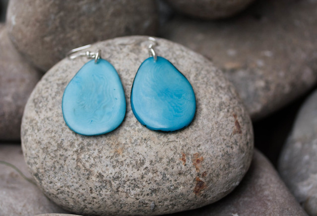 cute & little blog | mujus hoja teal earrings #giveaway