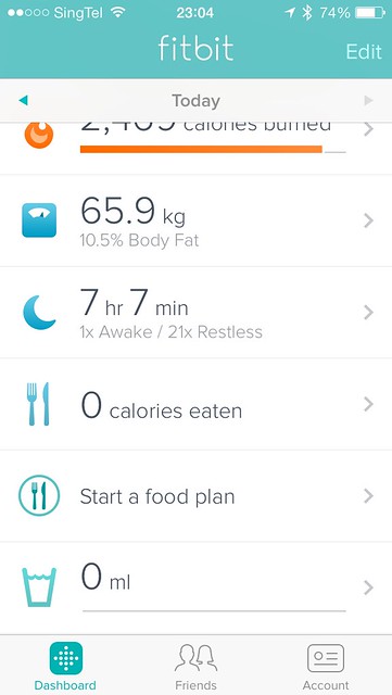 Fitbit iOS App - Dashboard