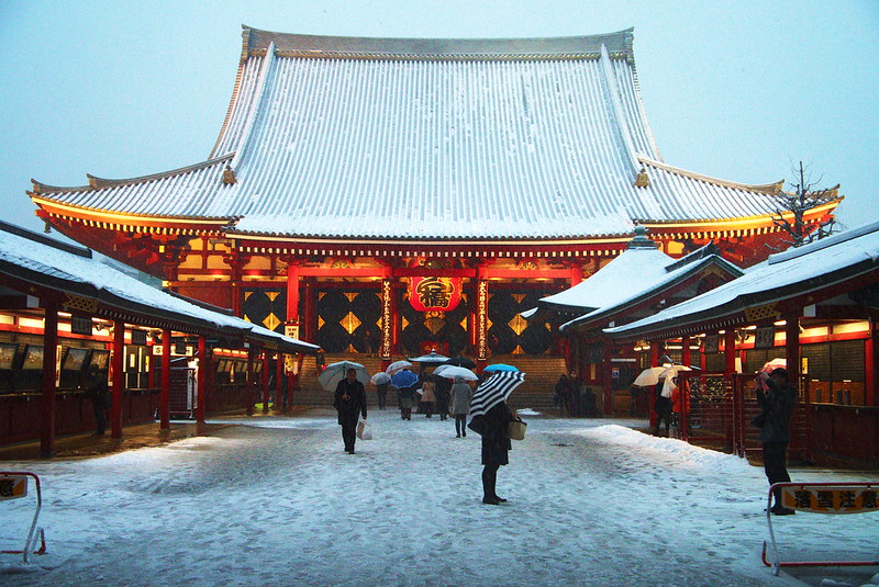 Asakusa in snow