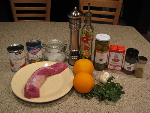 Tomato Orange Pork Tenderloin Ingredients