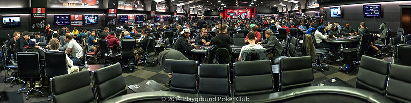 Tournament Hall at Playground Poker Club, during Day 1b of the PokerStars Canada Cup Main Event