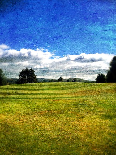 blue green grass clouds day stripes lawn golfcourse ridgeline iphone iphoneography uploaded:by=flickrmobile flickriosapp:filter=nofilter