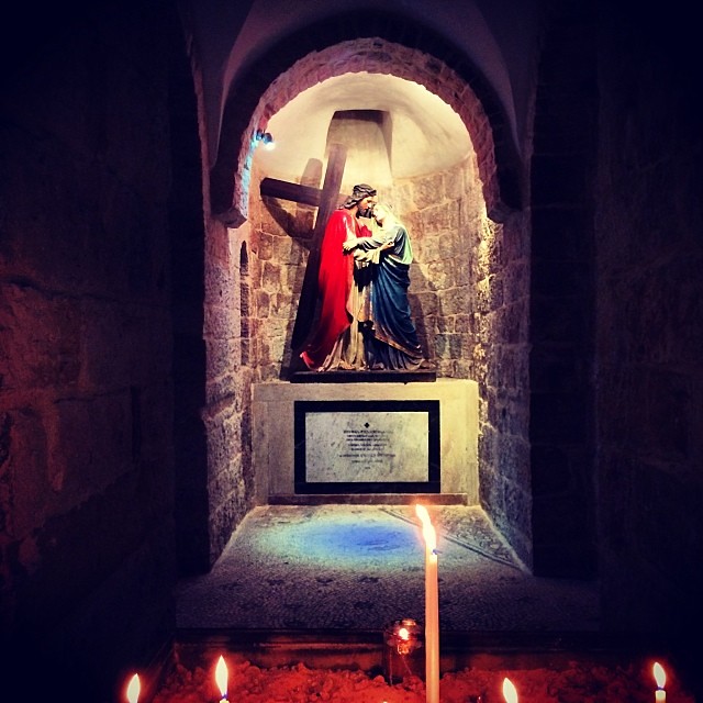 Fourth station. Supposedly where Jesus met his mother along the Via Dolorosa.