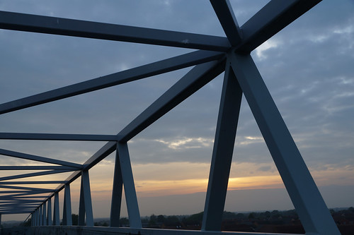 bridge sunset sky skyline sonnenuntergang footbridge biggleswade