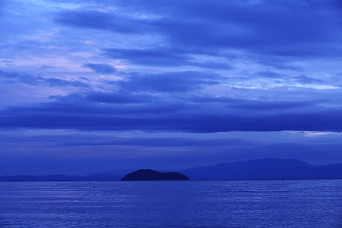 blue japan night clouds landscape island cloudy 日本 japon shiga makino 琵琶湖 湖北 lakebiwa 滋賀県 マキノ 竹生島