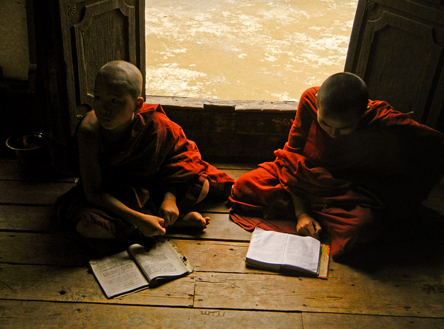 Young Monks at a Inle Lake Monastery