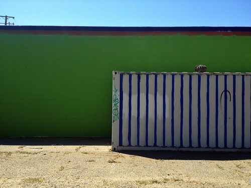 blue urban white abstract color building green wall landscape alley stripes scenic container solids block stockton pinstripe cinder fragment