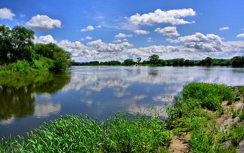 blue sky reflection nature water river bayern deutschland wasser natur himmel blau fluss spiegelung danube donau nikon1v1