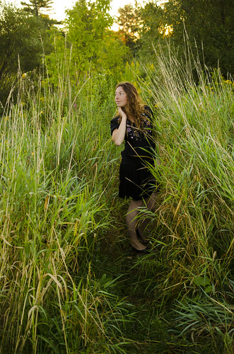 52project 52weeksofphotography 3452 nikon 40mm d7000 2013inphotos selfportrait portrait woman lady redhair ginger field wheat grass dress tallgrass morninglight green path trees nature mothernature outdooes lookingaway whatsthatoverthere distraction distracted smile slightsmile curlyhair pathway flashfix flashfixphotography