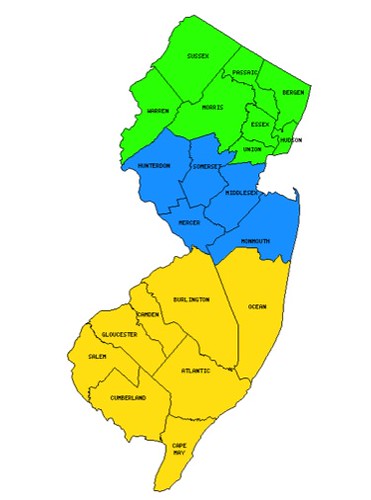 Is Union County considered Northern or Central NJ? (Newark, Elizabeth ...
