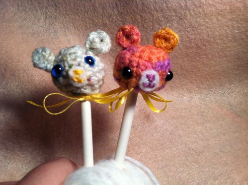 crochet teddybear amigurumi lollipops bearpops