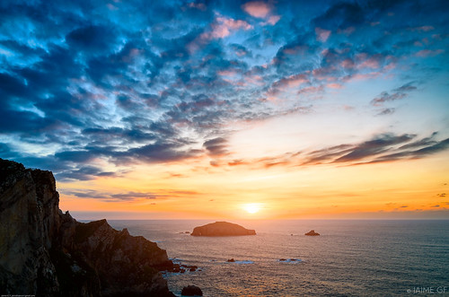 sunset seascape landscape island atardecer spain nikon asturias paisaje isla gozón cabodepeñas d7000