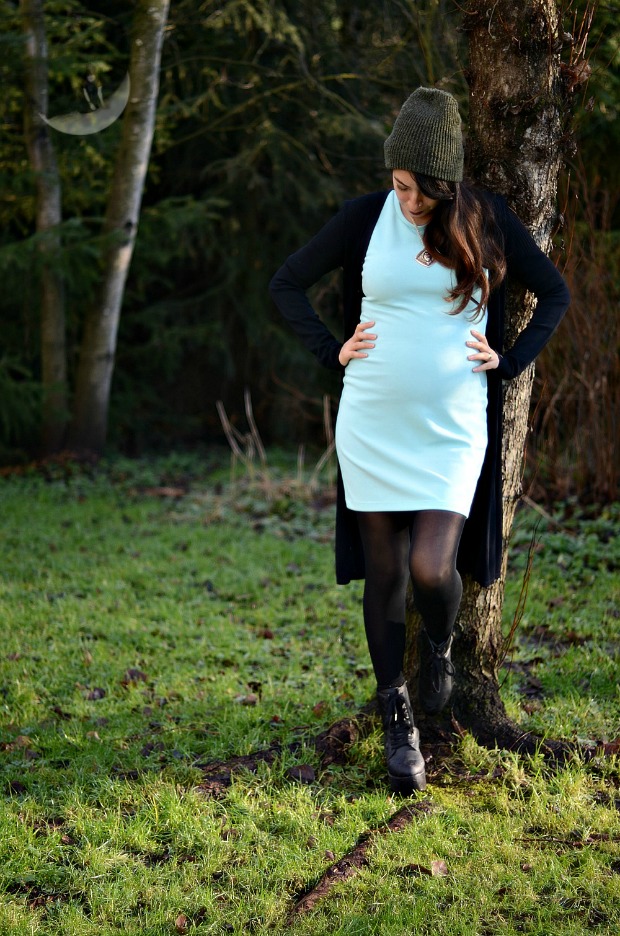 7 Months Maternity Outfit: Grunge Inspired with Buddha and Betsey Johnson