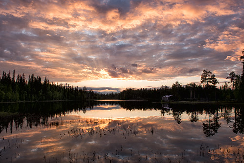 summer lake reflections finland nikon lapland d750 midnightsun luosto finnishlapland northernfinland lakeahvenlampi