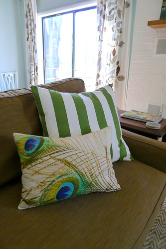 Green Stripe Pillow