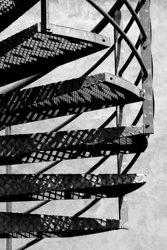 bw white black france metal spiral shadows staircase helix rouillac