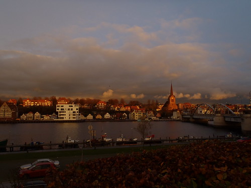 sunset landscape denmark europe cityscape sonderborg