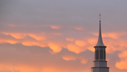 sunset cloud church day cloudy