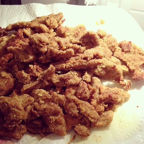 Just a big ol' plate of fried gluten! #vegan #GLUTEN