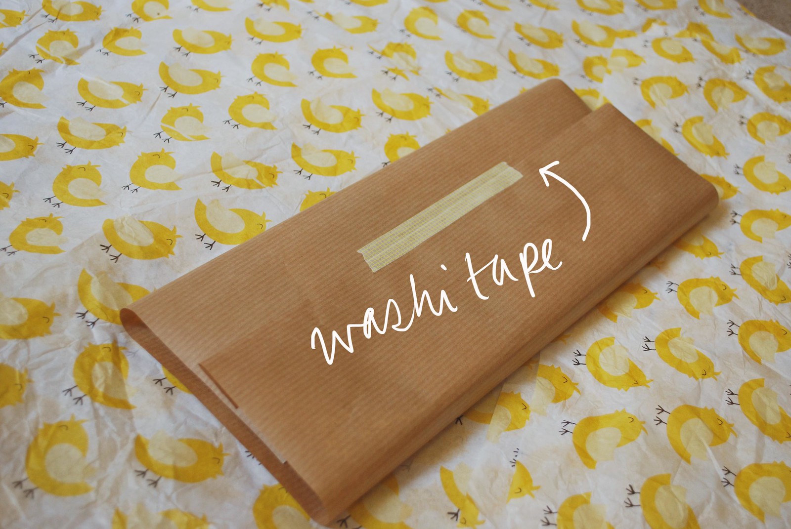 washi tape gift wrap