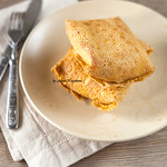 Chickpea Crepes with Cheese Filling